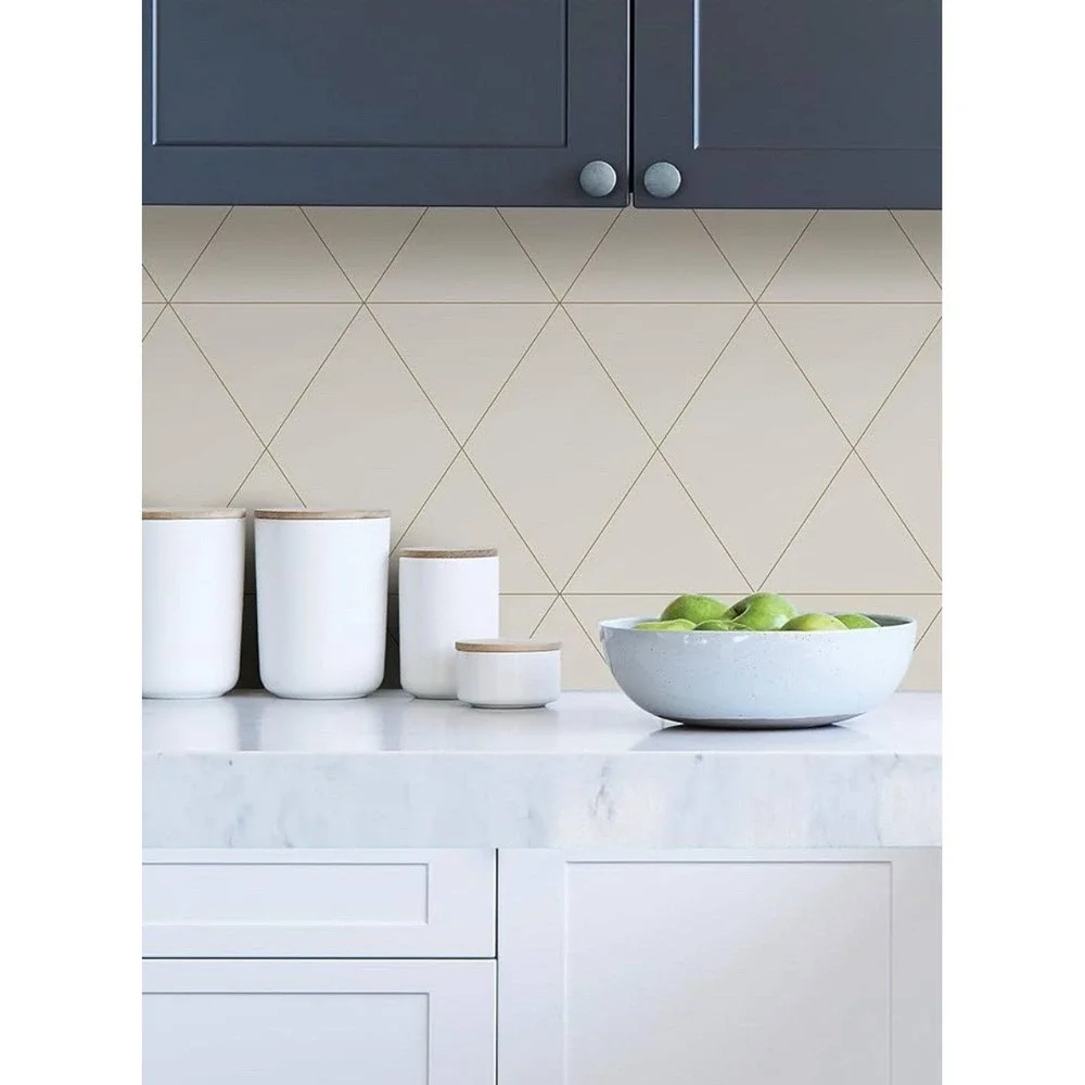 NIB New Scott Living Nu Wallpaper Self Adhesive Double Take Gold Metallic Finish